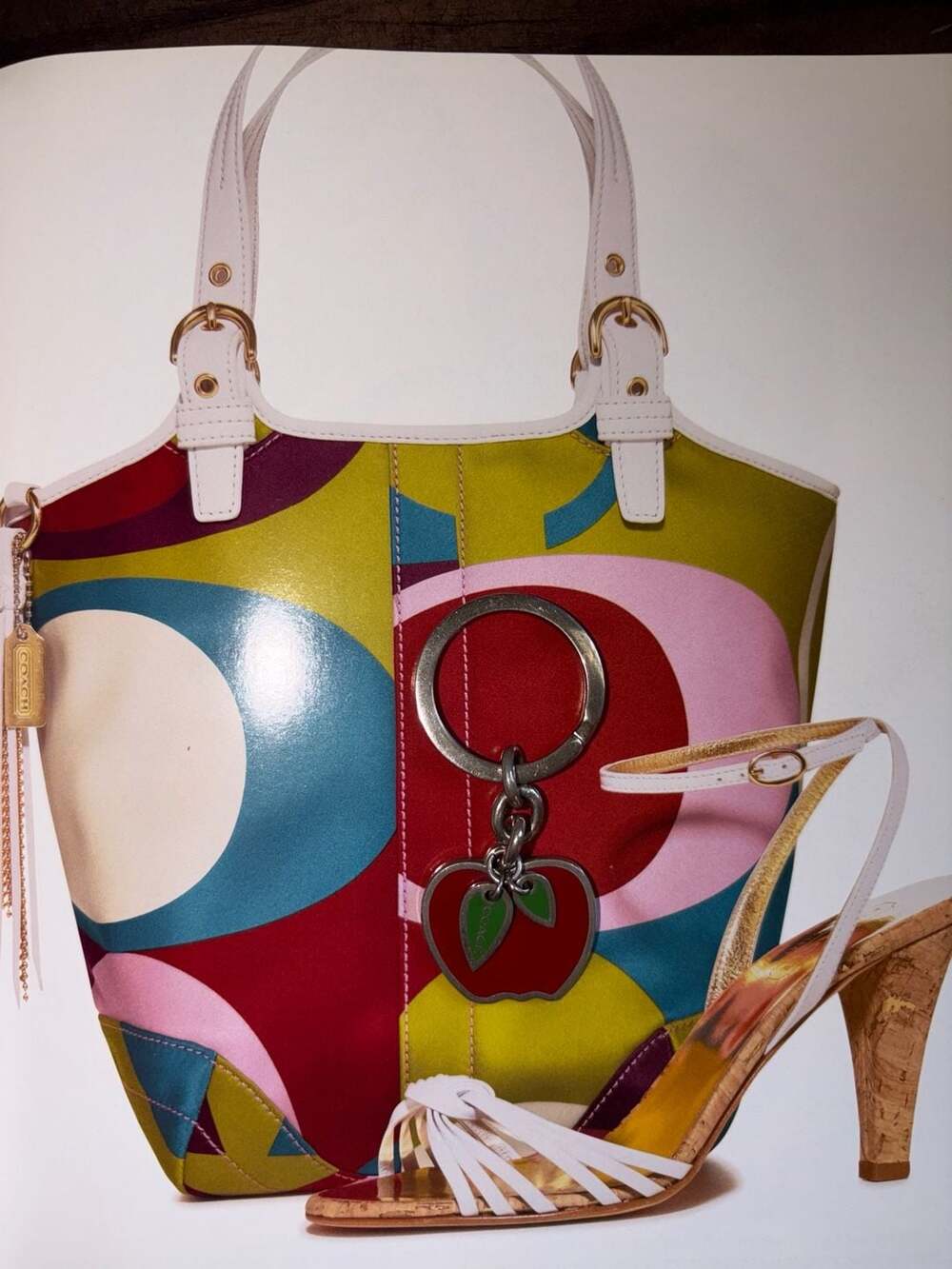 Coach Vintage Red Apple Metal Charm